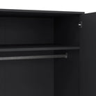 Cumbria Large Tall Wide Wardrobe With 2 Doors + 2 Drawers Dark Grey - Price Crash Furniture