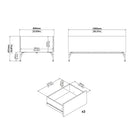 Kendall Storage Coffee Table With 2 Drawers Oak And Black - Price Crash Furniture