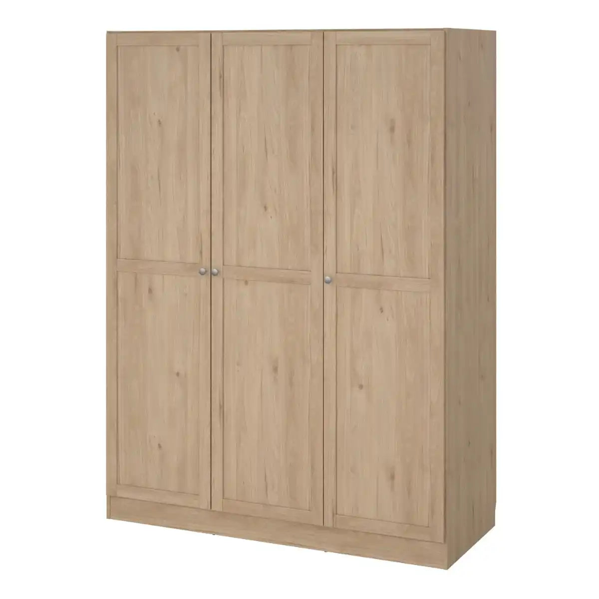 Brande Wardrobe With 3 Frame Doors In Jackson Hickory Oak - Price Crash Furniture