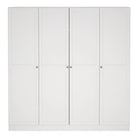 Brande Wardrobe With 4 Frame Doors In White - Price Crash Furniture