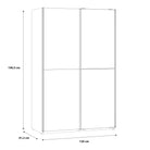Babetta 2 Door Sliding Wardrobe In Matt White With Mirrored Door - Price Crash Furniture