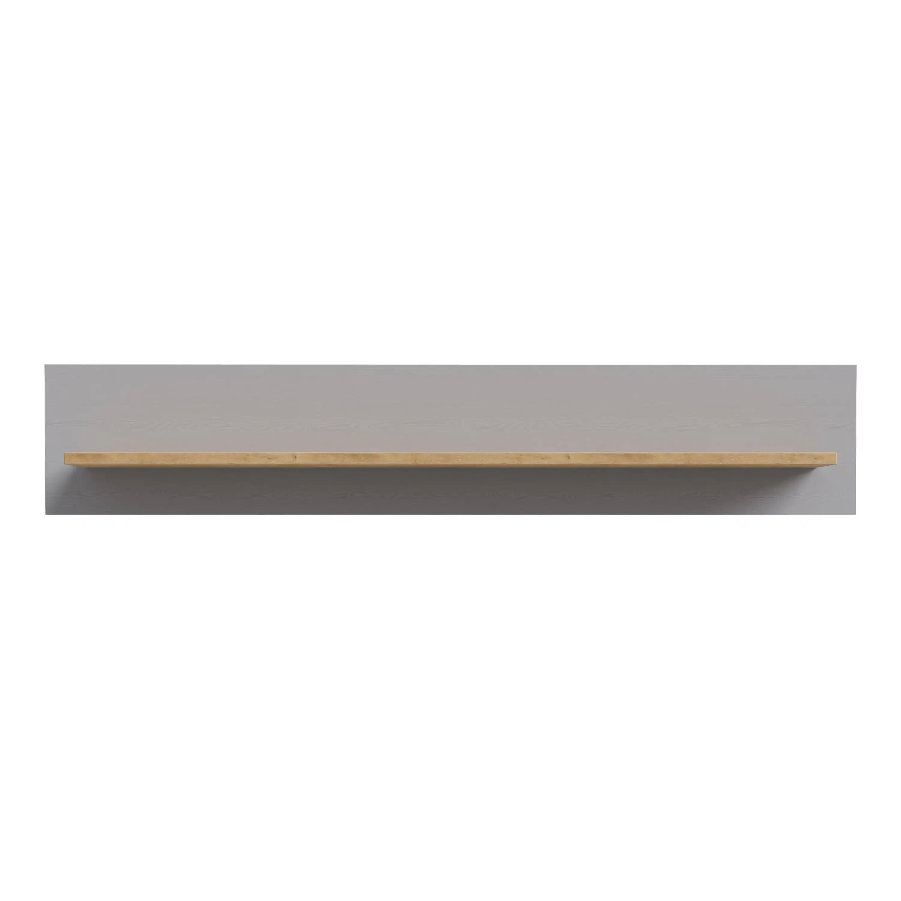Bohol 160cm Floating Wall Shelf In Riviera Oak & Grey Oak - Price Crash Furniture