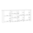 Bohol 3 Door 3 Drawer Large Sideboard In Riviera Oak/White - Price Crash Furniture