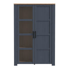 Bohol 2 Door Display Cabinet In Riviera Oak & Navy - Price Crash Furniture