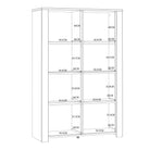Bohol 2 Door Display Cabinet In Riviera Oak & White - Price Crash Furniture