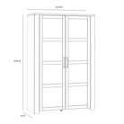 Bohol 2 Door Display Cabinet In Riviera Oak & White - Price Crash Furniture