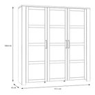 Bohol 3 Door Large Display Cabinet In Riviera Oak & Grey Oak - Price Crash Furniture
