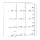 Bohol 3 Door Large Display Cabinet In Riviera Oak & White - Price Crash Furniture