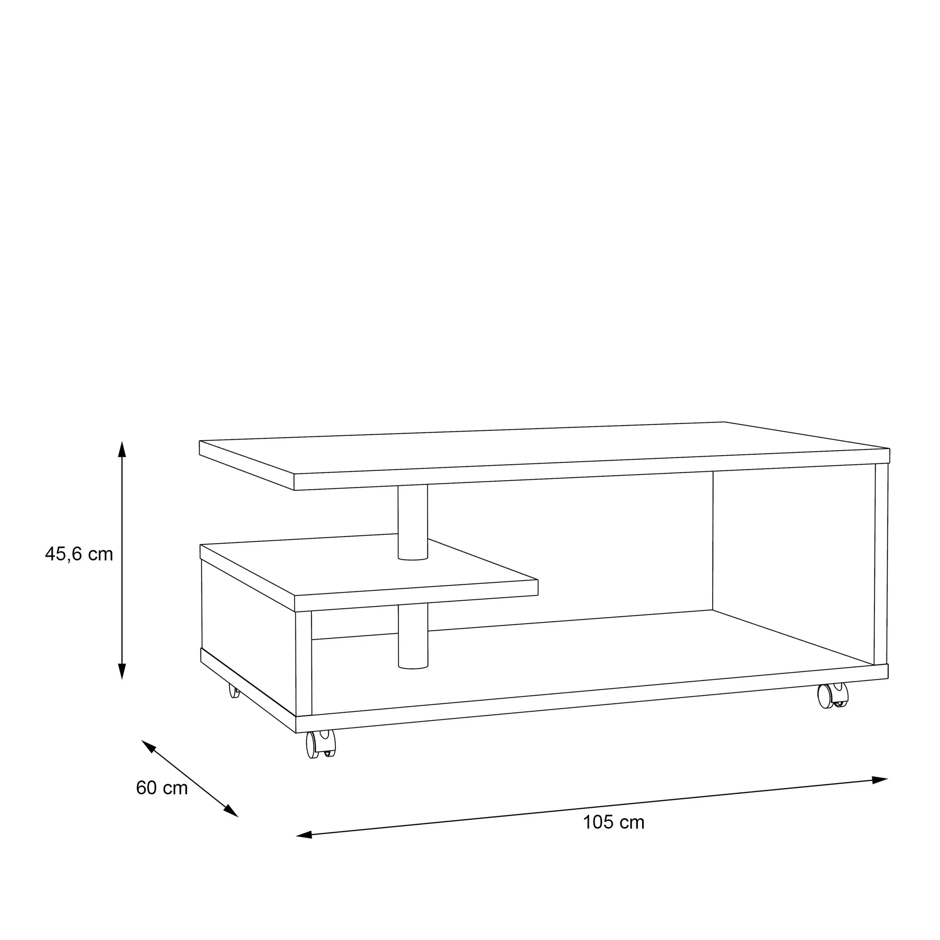 Bailey Coffee Table In Sonoma Oak - Price Crash Furniture