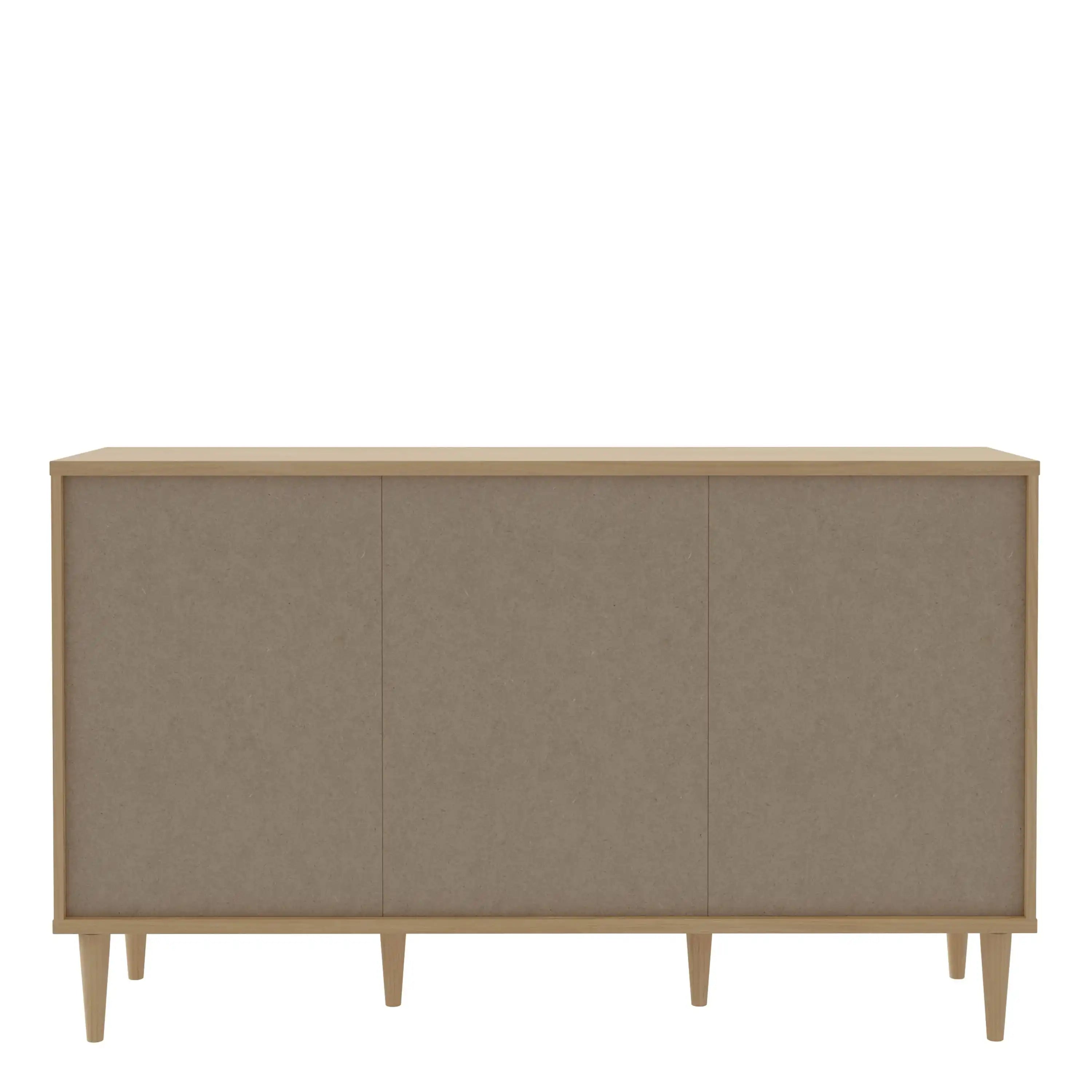 Calasetta 3 Door Sideboard Buffet Unit In Rattan finish - Price Crash Furniture