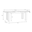 Illopa Extending Dining Table (160-207cm) In Oak & White - Price Crash Furniture