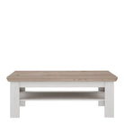 Illopa Coffee Table with Shelf In Oak & White - Price Crash Furniture
