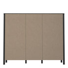 High Rock Wide Sideboard Dresser Display Unit In Matt Black & Riviera Oak - Price Crash Furniture