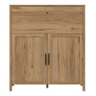 Malte Brun Bar Chest Sideboard Unit In Waterford Oak - Price Crash Furniture