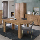 Malte Brun Double Wardrobe with Shelves In Waterford Oak - Price Crash Furniture