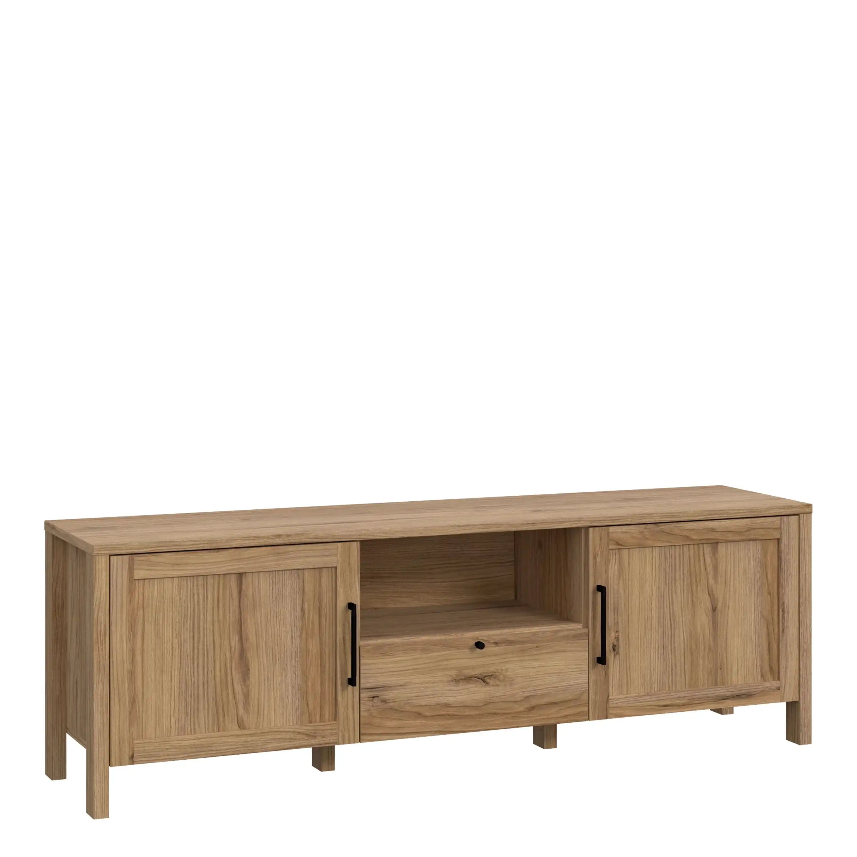 Malte Brun TV Unit Stand In Waterford Oak - Price Crash Furniture