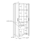 Malte Brun Display Cabinet In Waterford Oak - Price Crash Furniture