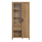 Malte Brun Display Cabinet In Waterford Oak - Price Crash Furniture