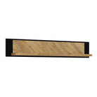 Nikomedes Floating Wall Shelf 140cm In Oak & Black - Price Crash Furniture
