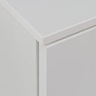 Sienna Bedside Table Cabinet Unit White & White High Gloss - Price Crash Furniture