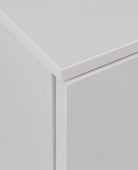 Sienna Large Wide Chest Of 4 Drawers And 2 Doors In White High Gloss - Price Crash Furniture