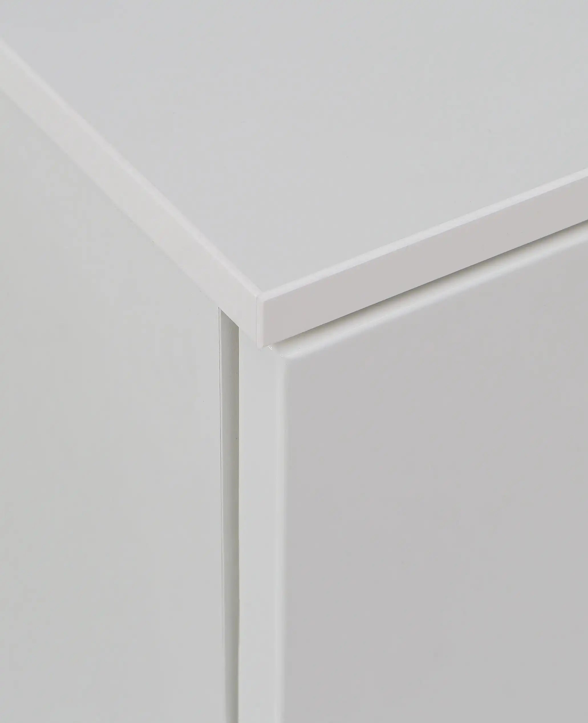 Sienna Large Wide Chest Of 4 Drawers And 2 Doors In White High Gloss - Price Crash Furniture