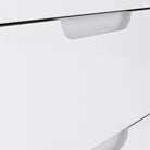 Sienna 2 Door 4 Drawer Abstract Chest Of Drawers White/White High Gloss - Price Crash Furniture