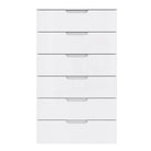 Sienna Modern 6 Drawer Chest Of Drawers InWhite High Gloss - Price Crash Furniture