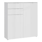 Sienna Chest Of Drawers In White High Gloss - Price Crash Furniture