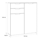 Sienna Chest Of Drawers In White High Gloss - Price Crash Furniture