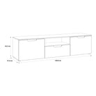 Sienna TV Unit In White & White High Gloss - Price Crash Furniture