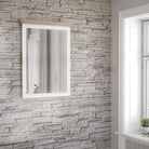 Illopa Wall Mounted Mirror In Oak Nelson/Snowy Oak - Price Crash Furniture