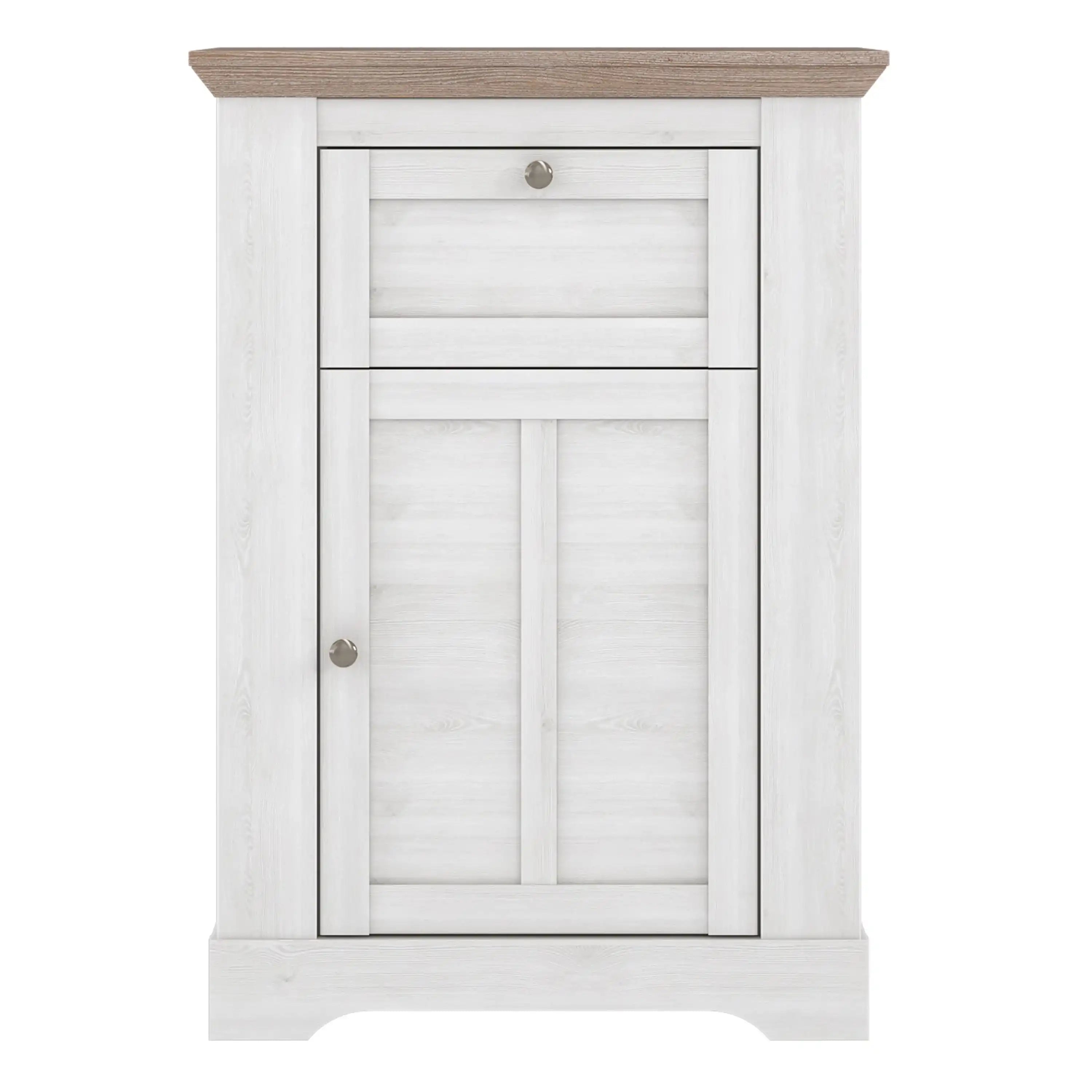 Illopa Chest Of Drawers in Oak Nelson/Snowy Oak - Price Crash Furniture