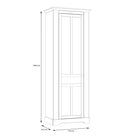 Illopa Hallway Single Wardrobe Tall Cupboard In Oak & White - Price Crash Furniture