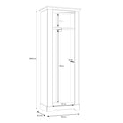 Illopa Hallway Single Wardrobe Tall Cupboard In Oak & White - Price Crash Furniture