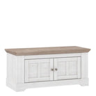 Illopa Storage Bench Ottoman Blanket Box In Oak & White - Price Crash Furniture