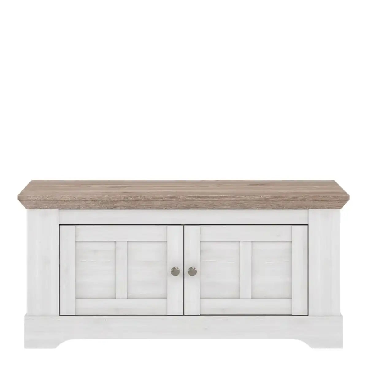 Illopa Storage Bench Ottoman Blanket Box In Oak & White - Price Crash Furniture