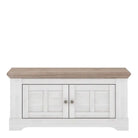 Illopa Storage Bench Ottoman Blanket Box In Oak & White - Price Crash Furniture