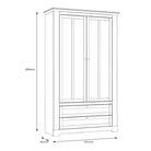 Iloppa Display Cabinet Unit In Snowy Oak/Oak Nelson - Price Crash Furniture