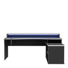 Tezaur 200cm Gaming Desk With LED In Black & White - Price Crash Furniture