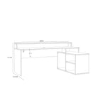 Tezaur 200cm Gaming Desk With LED In Black & White - Price Crash Furniture