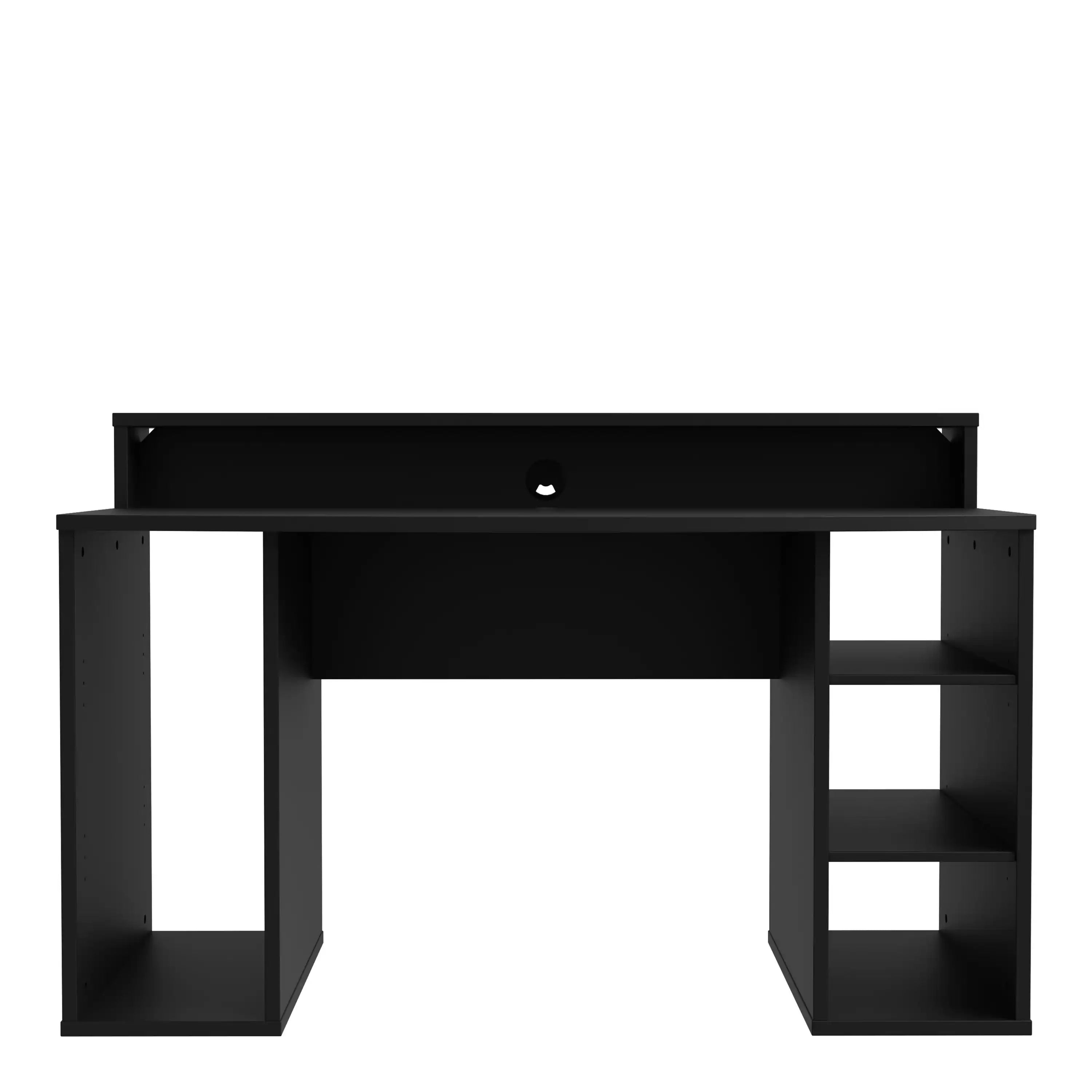 Tezaur Gaming Desk In Matt Black - Price Crash Furniture