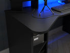 Tezaur Gaming Desk In Matt Black - Price Crash Furniture