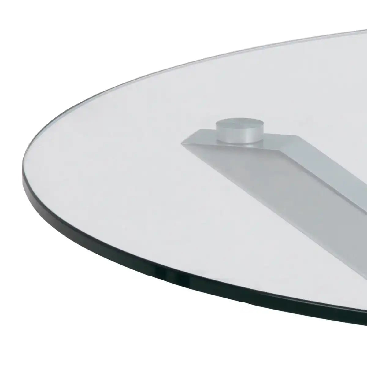 Heaven Round Coffee Table With Clear Glass Top - Price Crash Furniture