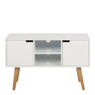 Mitra 2 Door Small Compact Sideboard In White - Price Crash Furniture