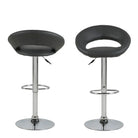 Plump Black Swivel Bar Stool With Open Back - Price Crash Furniture