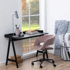 Miso Modern Office Desk In Black - Price Crash Furniture