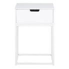 Mitra 1 Drawer Bedside Table In White - Price Crash Furniture
