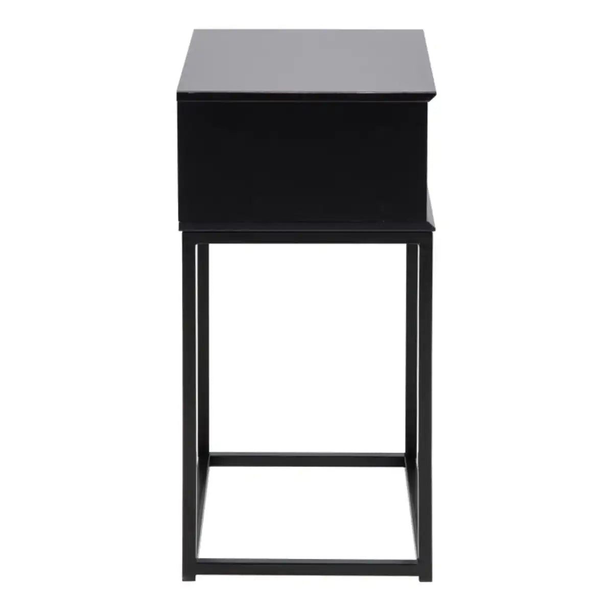 Mitra 1 Drawer Bedside Table In Black - Price Crash Furniture