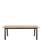 Brighton Dining Table In Oak With Herringbone Effect 220x95cm - Price Crash Furniture